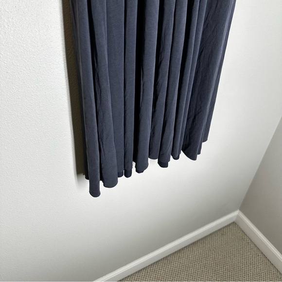 Sundance Square Neck Midi Dress Short Flare Sleeves Gathered Waist Size M Women - Picture 6 of 10